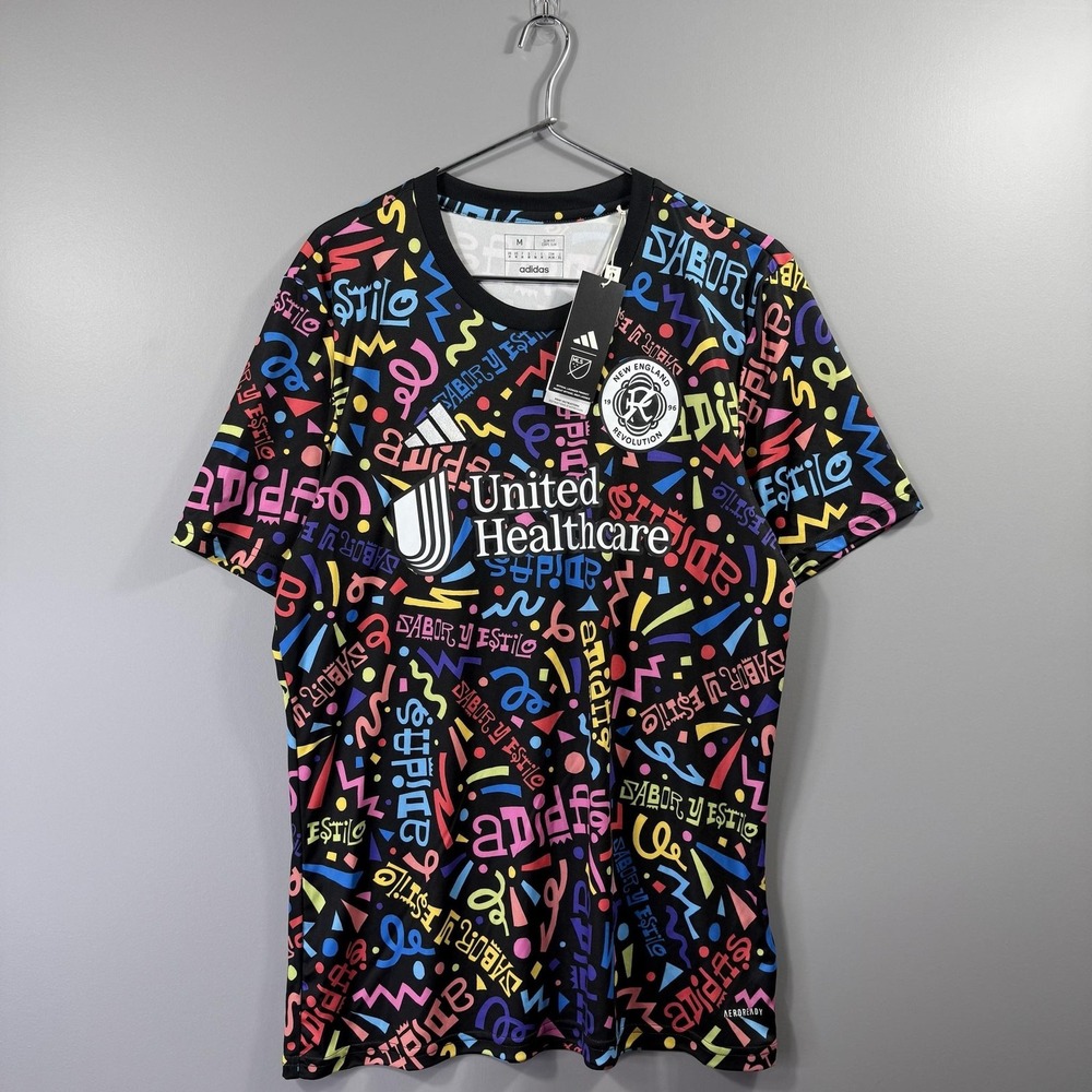 NWT Adidas New England Revolution Jersey Mens Medium Multi Color MLS Soccer